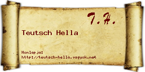 Teutsch Hella névjegykártya